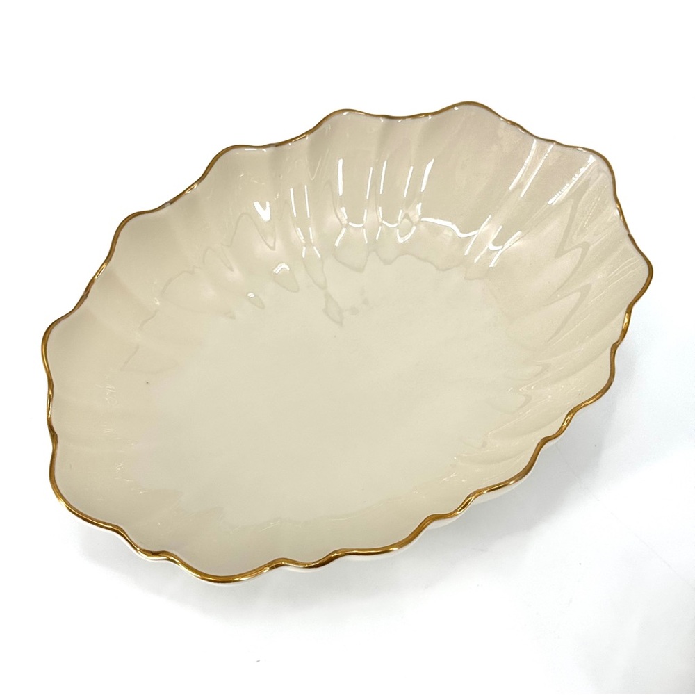 VTG LENOX 2 Symphony Sculptured 24k Gold Detailed Pedestal Bowls - Picture 6 of 11